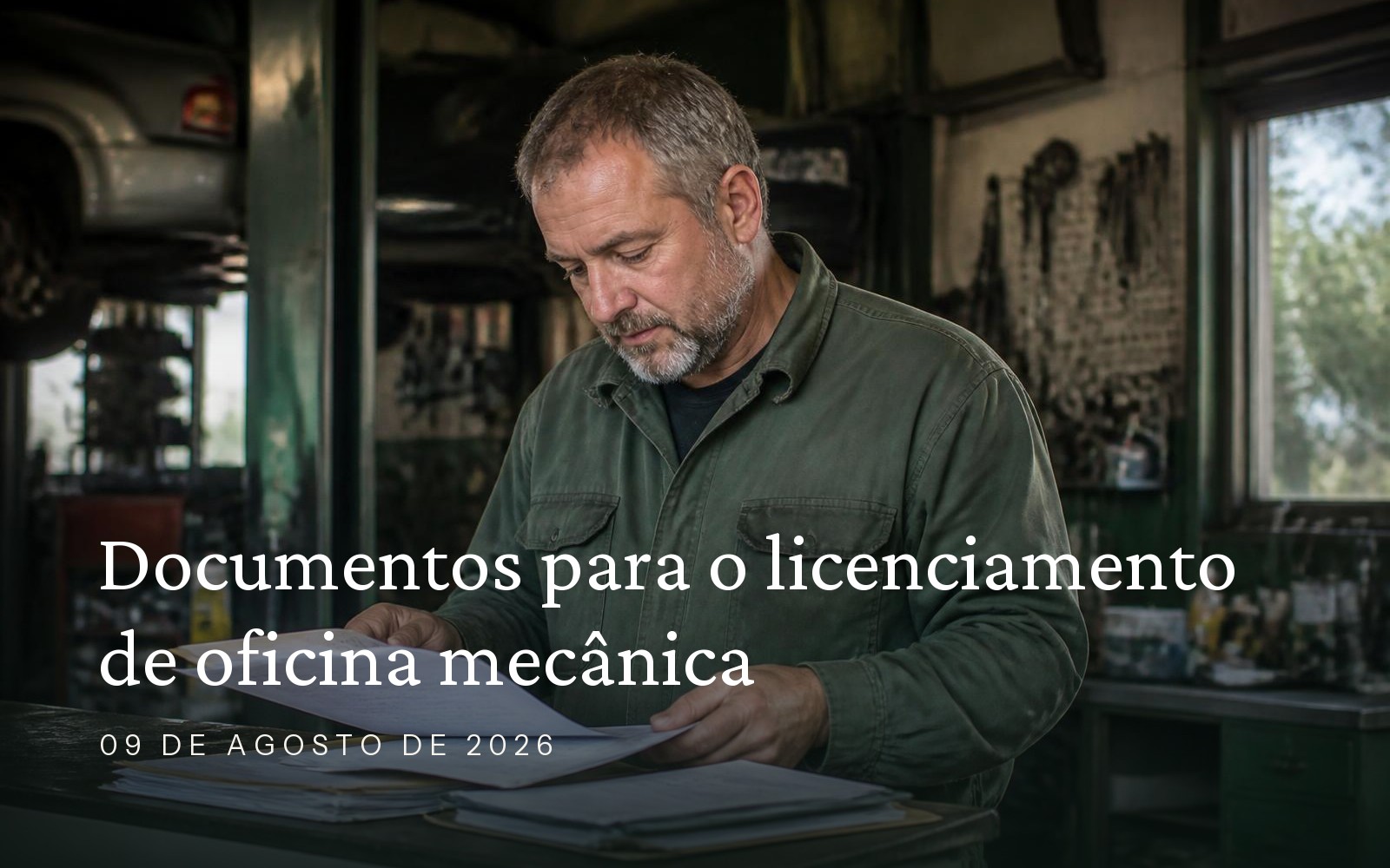 Capa do artigo: Quais documentos uma oficina mecânica precisa para o licenciamento ambiental?